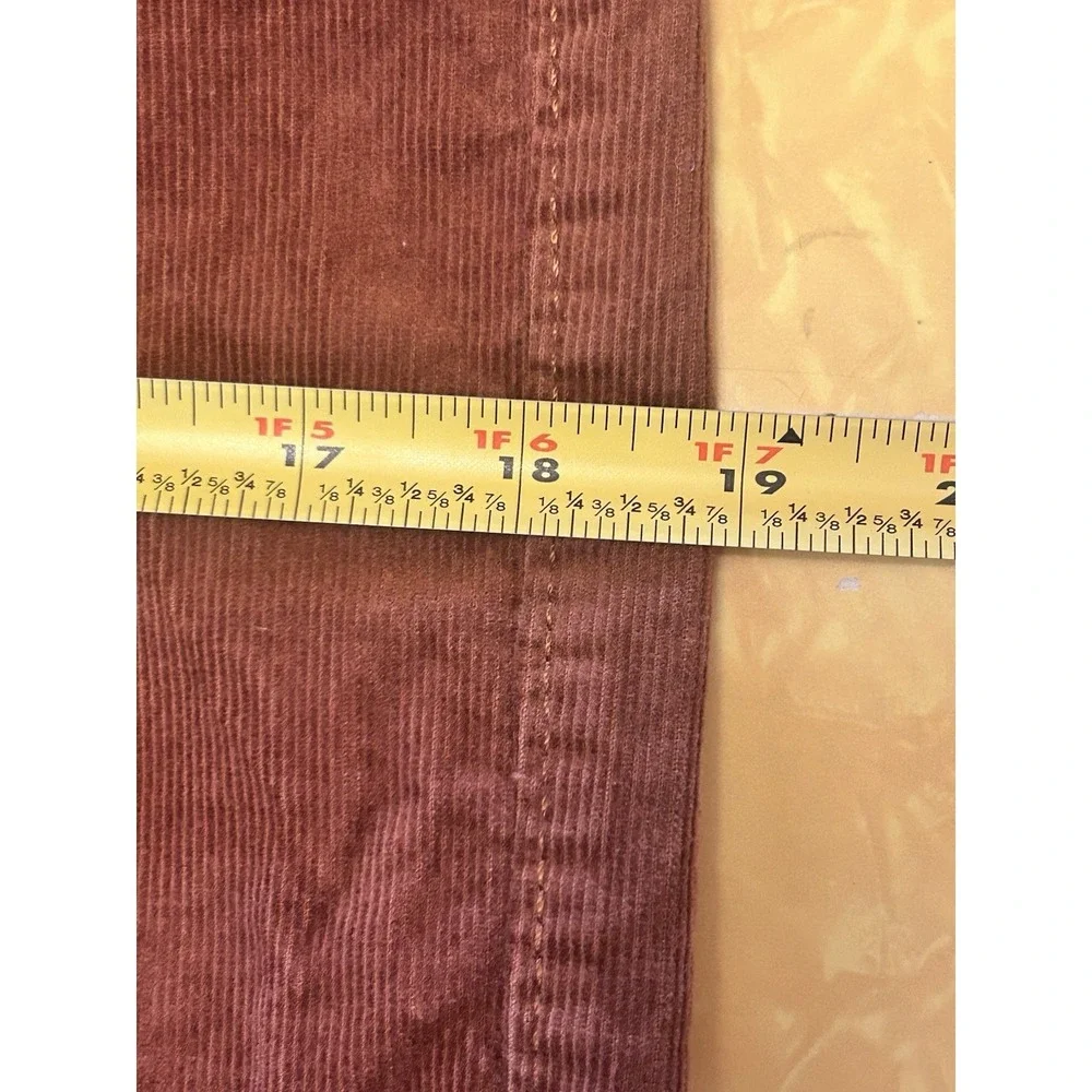 Loft Palmer Wide Leg Women's Pants Size 4 Tan Brown Corduroy High Rise Stretch - Picture 4 of 9